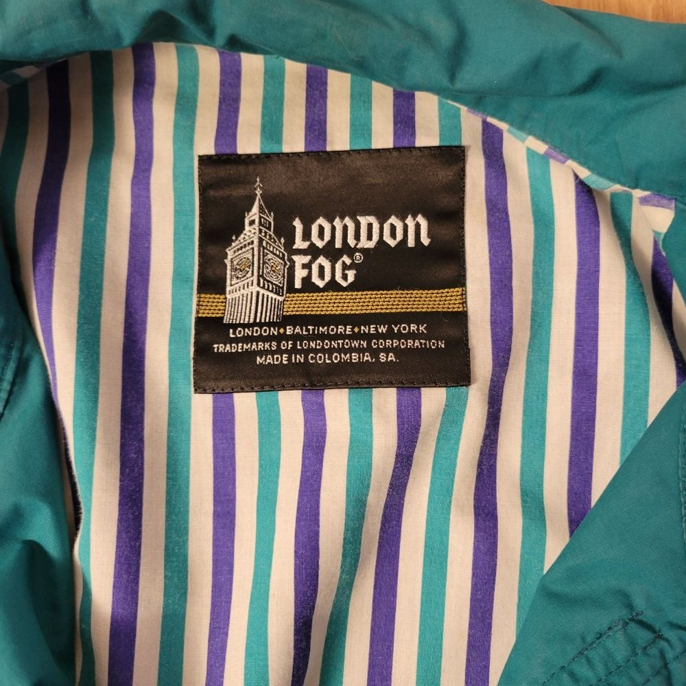 Vintage London Fog Windbreaker Striped L - Picture 2 of 6